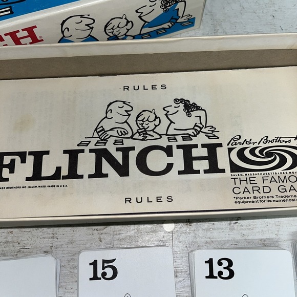 Vintage 1963 Parker Brothers Flinch Card Game Complete 150 Cards, Trays & Rules - Picture 4 of 7